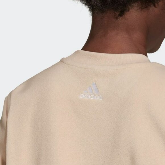 Adidas BRAND LOVE GIANT LOGO POLAR FLEECE SWEATSHIRT ACTIVEWEAR SWEATSHIRT XS - Picture 4 of 5